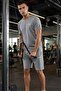 Men's T-Shirt Shorts Set 100% Cotton Regular Cut Gray-C2
