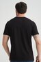 Black Men's T-Shirt Breathable Stretchy Cotton Fabric Regular Fit with Minimal Logo - 7