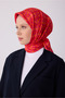 Red Object Pattern 100% Twill Silk Scarf 4322-31 - 2
