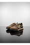 Women's Lace-Up Suede Detailed Thick Sole Casual Sports Shoes Elvigos Brown - 3