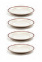 4Pcs Melamine Deep Plate Set 10" Ivoron Purple Boom - BB1963 Soup & Pasta Serving Plates