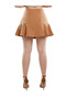 Women Camel Flared Mini Skirt - 3