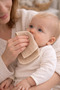 100% Cotton Baby Muslin Mouth Wipes - 8 Pcs - Beige 100% Cotton - 2