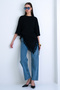 Black Oversize Lace Combination T-Shirt Alc-X15239 - 2