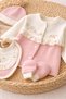 Flower Embroidered 100% Cotton Newborn Baby Girl 10 Piece Hospital Outfit Set (Boxed) 0-3 Months - 2