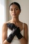 Obscura Atelier Lace Transition Bow Detailed Above-Wrist Bridal Gloves |   Couture Elegance - 4