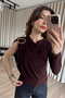 Bitter Brown One-Shoulder Blouse with Gold Buckle Detail - 4