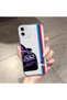 حافظة هاتف من السيليكون الناعم متوافقة مع هاتف iPhone 11، مزودة بحماية شفافة للكاميرا ووسادة هوائية، بنمط BMW