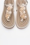 Miel Beige Sea Shell Genuine Leather Women's Flip-Flop Sandals - 2