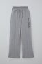 Girl's Tracksuit Set with Butterfly Printed Trousers and Grass Stitching, Ages 4-8, Light Gray Melange - 3
