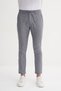 Men's Cotton Linen Trousers Straight Leg Lace-Up Waist Gray 00310