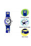 Boys Blue Canvas Rip Strap Football Time Teacher Watch - 3