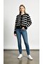 Women's striped cardigan