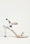 Women's Silver Heeled Shoes Pc-55678 - 2