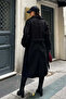 Women's Black Oversize Belted Premium Cashmere Coat |   Lined & Pocketed (Morena) - 2
