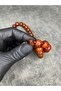 Collectible High-End Crimped Amber Prayer Beads with Old Imamiya Otutturmalı Design - 4