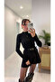 Hogita Black Ribbed Knitwear