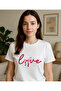 Love Printed Short Sleeve Crew Neck Cotton T-Shirt - 2