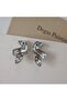 Silver Color Curved and Folded Earrings - Modern Retro Style Earrings - 3