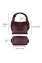 Genuine Leather Women's Shoulder Bag with Modern and Functional Design – Cortina - Burgundy Color - 3