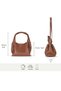 Genuine Leather Women's Shoulder Bag with Modern and Functional Design – Cortina - Tan Color - 3