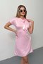 Women's Collar Scarf Detailed Double Pocket Dress Pink - 26Y 26724 - 4