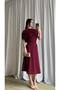 Women's One-Shoulder Draped Midi Dress – Chic, Elegant and Evening Occasion Dress