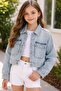 Girls' Denim Jacket 26Ynk38701 - 3