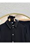 Bala Metal Buttoned Double Pocket Almond Stitched Trousers Suit-Şa1036 Black - 3