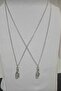 Silver Color 2 Pieces Magnetic Hand-In-Hand Couple Lover Necklace - 2