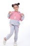 Girl's 2-Piece Set: Hooded Sweatshirt with Pockets & Jogger Sweatpants with Elastic Waistband - - 2