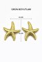 Women's Yellow Steel Starfish Stud Earrings - 3
