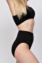 Women's Black Seamless High Waist Slip Panties - 2