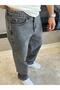 Men's Baggy Fit Jean Trousers Gray Eca039 - 3