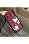 Shockproof Simple Claret Red Silicone Phone Case Compatible with iPhone 17 Pro Max Hello Kitty Pattern - 6