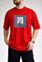 Men's Modern Graphic Sailboat Crew Neck Red T-Shirt - 3
