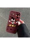 Oppo A5 5g Compatible Shockproof Simple Claret Red Silicone Phone Case Mickey Pattern - 6