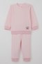 Baby Girl Pajama Set with Shoulder Patches, Cute Little Bunny Emblem, 4 Months-1 Year, Pink