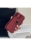 Oppo A5 5g Compatible Shockproof Simple Claret Red Silicone Phone Case Heart Pattern - 4