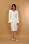 Men's Collared Asymmetrical Double-Breasted Women's Jacket-White - 1179100 - 4