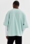 Baskılı File Tişört Oversized Fit - 5