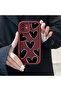 Oppo A5 5g Compatible Shockproof Simple Claret Red Silicone Phone Case Heart Pattern - 4