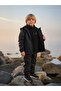 Basic Raincoat for 6-9 Years Old with Fleece Inside - Black