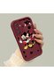 Cartoon Shockproof Simple Maroon Silicone Phone Case Compatible with Samsung Galaxy M34 5g - 2