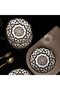 12-Piece Black and White Pattern Ceramic Dinnerware Set - 5
