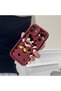Oppo A5 5g Compatible Shockproof Simple Claret Red Silicone Phone Case Mickey Pattern - 4