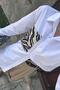 Embroidered Horse Design Shirt - Ecru Ekru - 2
