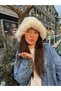 Young White Plush Bucket Fur Hat |   Premium Trend Winter Fashion - 2