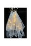 LED Crown Veil with Warm White Light - 2