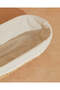 Brown Oval Basket With Fabric - 4